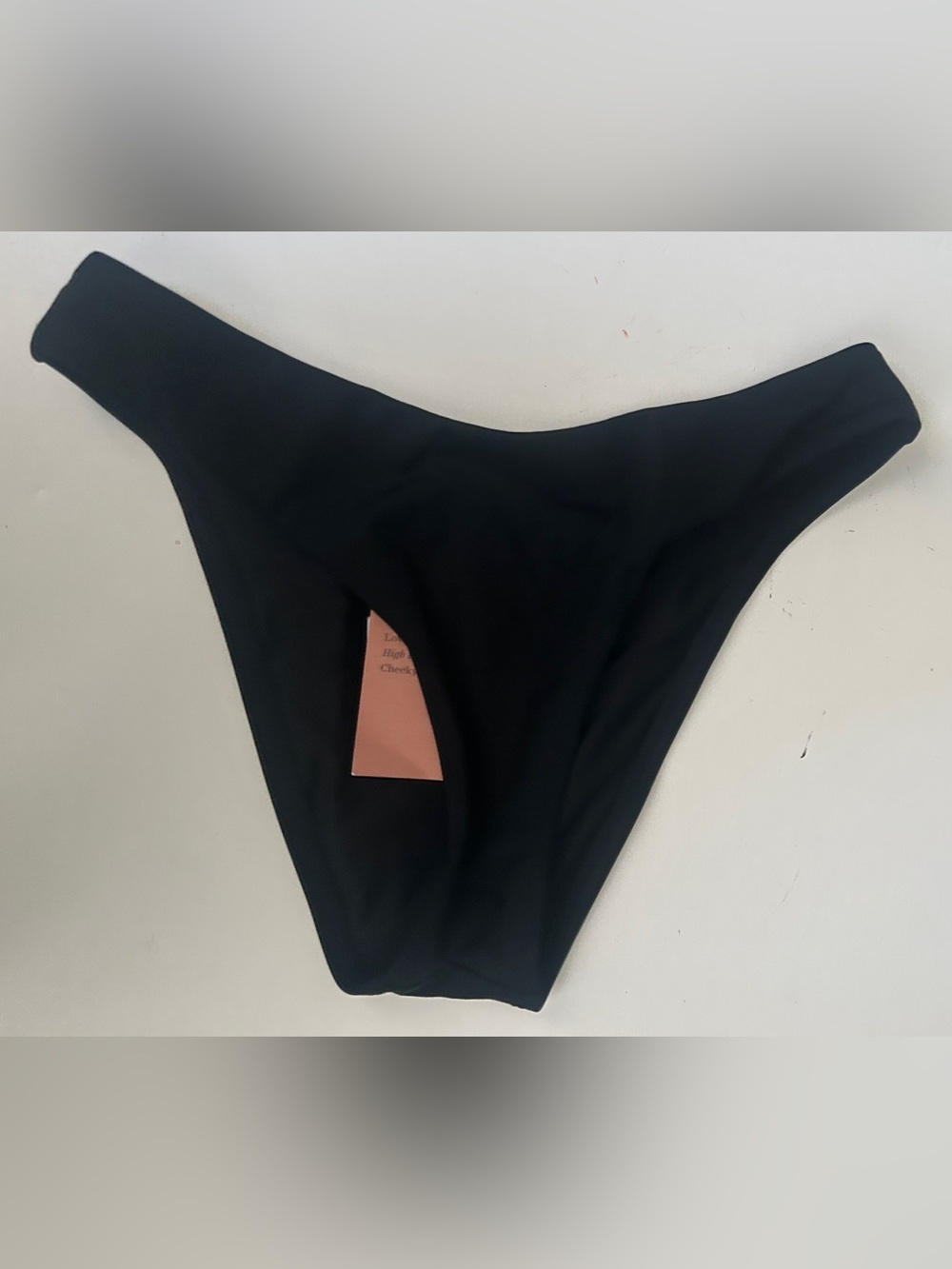 Women's Shade & Shore High Leg Cheeky Bikini Bottom Black Size S NWT